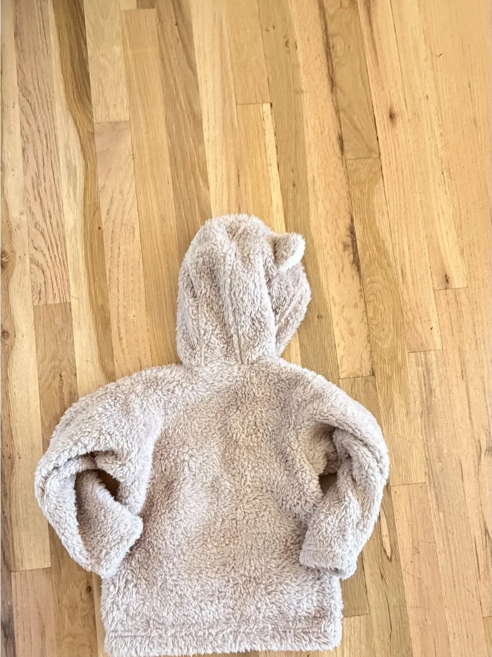Patagonia Kids Plush Hooded Jacket in Beige